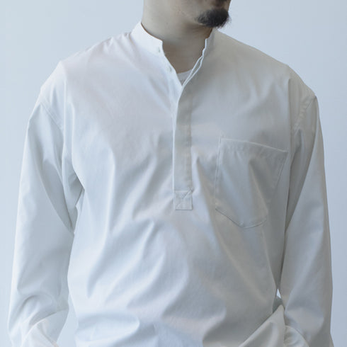 whitex bandcolor pullover shirt